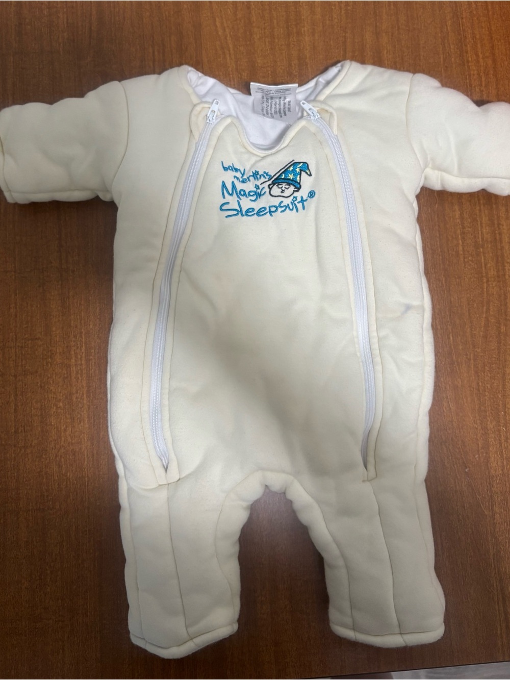 Baby Merlin’s Magic Sleepsuit Small 3-6M Cream Sleep Suit